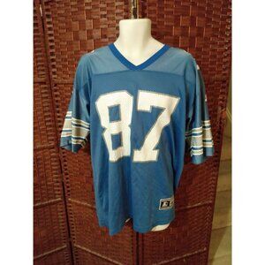 Vintage Detroit Lions Johnnie Morton Jersey Size 48 90s Starter NFL Football